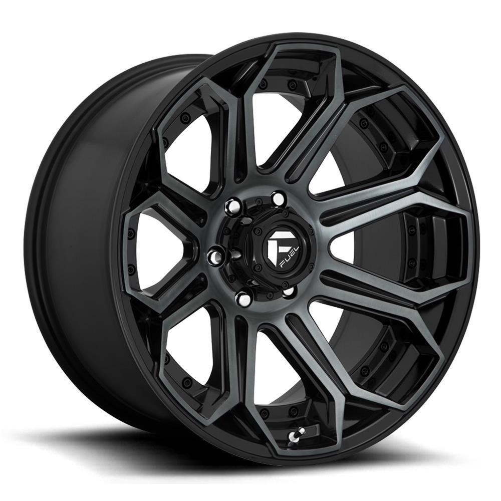 Fuel Off-Road Siege D704 Gloss Black Wheels with Dark Tint Machined Accents 1PC.