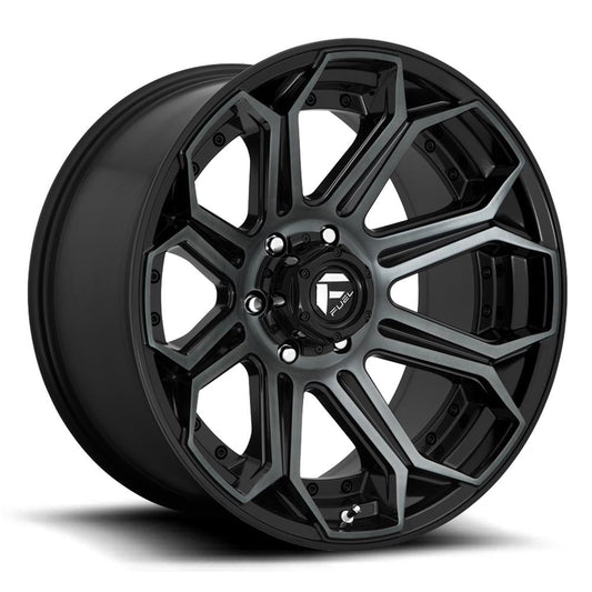 Fuel Off-Road Siege D704 Gloss Black Wheels with Dark Tint Machined Accents 1PC.