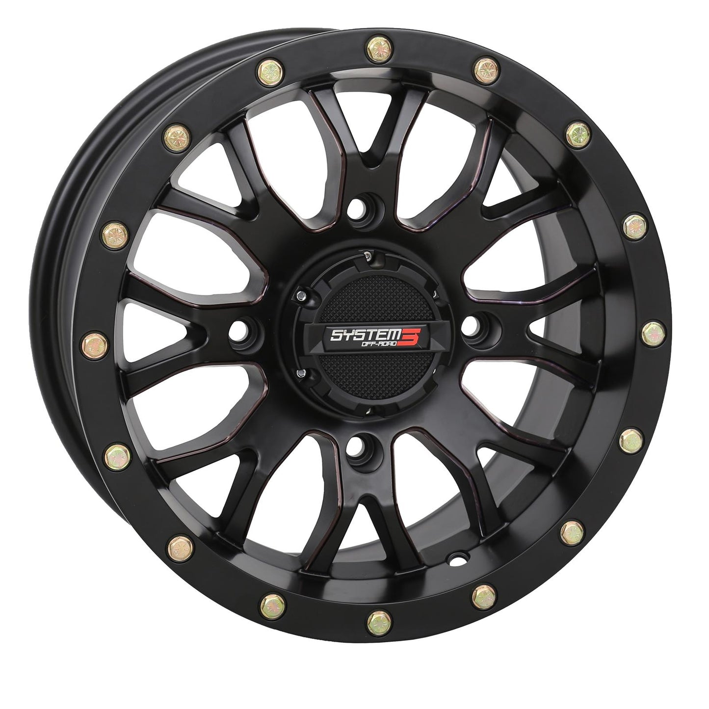 System 3 Off-Road ST-3 Simulated Beadlock Matte Black Wheels 521719