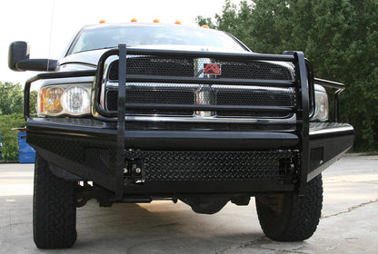 Fab Fours Black Steel Full Guard Front Bumpers for 2003-2005 RAM 2500, RAM 3500 - DR03-S1060-1
