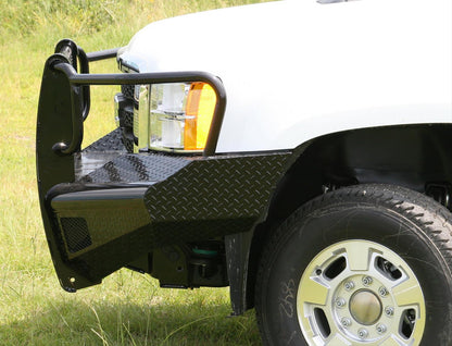 Fab Fours Black Steel Full Guard Front Bumpers for 2011-2014 SIERRA 2500 HD, SIERRA 3500 HD - GM11-S2860-1