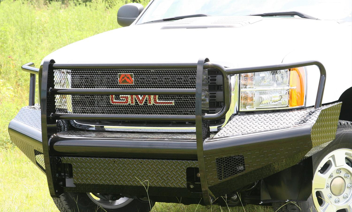 Fab Fours Black Steel Full Guard Front Bumpers for 2011-2014 SIERRA 2500 HD, SIERRA 3500 HD - GM11-S2860-1