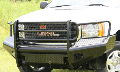 Fab Fours Black Steel Full Guard Front Bumpers for 2011-2014 SIERRA 2500 HD, SIERRA 3500 HD - GM11-S2860-1