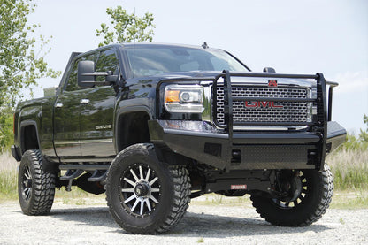 Fab Fours Black Steel Full Guard Front Bumpers for 2015-2019 SIERRA 2500 HD, SIERRA 3500 HD - GM14-S3160-1